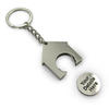 House shaped trolley keychain 35x39x4mm with your logo image