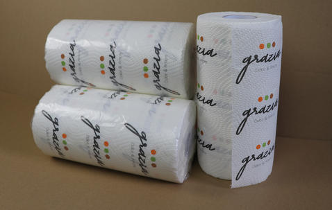 Paper kitchen towel with custom print image