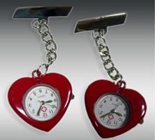 Heart shaped nurse watch with your custom logo image