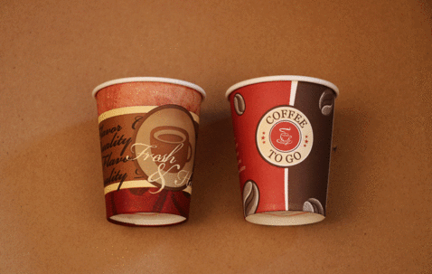 Paper cup 8 oz with custom print and single wall image