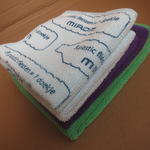Microfiber cleaning cloth 32 x 32cm printed with your logo image