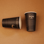 Paper cup 12 oz with custom print and single wall image