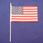Custom printed hand held flag 10x15cm image